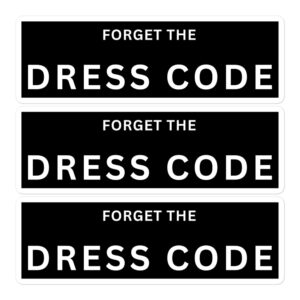 Forget The DRESS CODE Sticker Pack (Black)