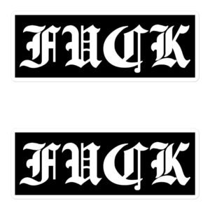 FUCK Goth Font Sticker Pack
