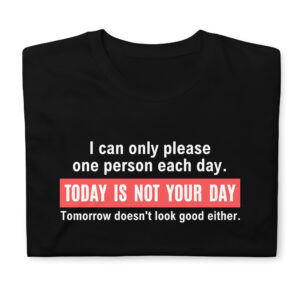 Alternative view of I Can Only Please One Person Each Day Today Is Not Your Day T-Shirt