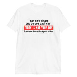 Alternative view of I Can Only Please One Person Each Day Today Is Not Your Day Tomorrow Doesn't Look Good Either T-Shirt