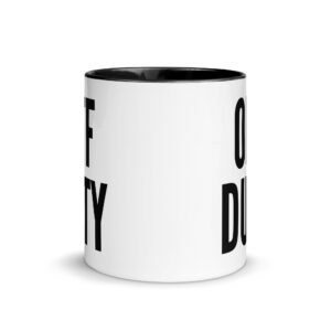 Alternative view of OFF DUTY Mug with Color Inside