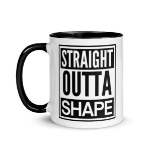 STRAIGHT OUTTA SHAPE Mug with Color Inside - Image 3