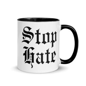 STOP HATE Mug with Color Inside