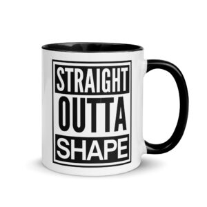 STRAIGHT OUTTA SHAPE Mug with Color Inside