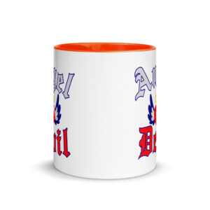 ANGEL or DEVIL Heart Halo Angel Wings Mug with Color Inside - Image 8