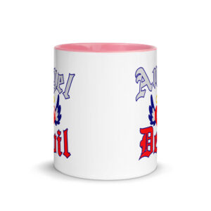 ANGEL or DEVIL Heart Halo Angel Wings Mug with Color Inside - Image 14