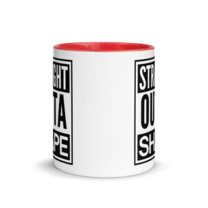 STRAIGHT OUTTA SHAPE Mug with Color Inside - Image 5
