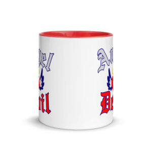ANGEL or DEVIL Heart Halo Angel Wings Mug with Color Inside - Image 5