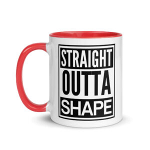 STRAIGHT OUTTA SHAPE Mug with Color Inside - Image 6