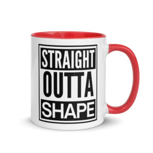 STRAIGHT OUTTA SHAPE Mug with Color Inside - Image 4