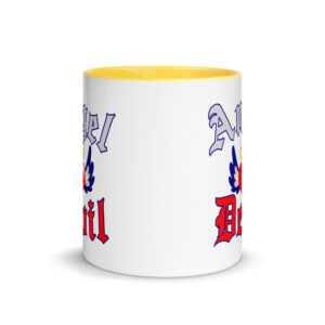ANGEL or DEVIL Heart Halo Angel Wings Mug with Color Inside - Image 17