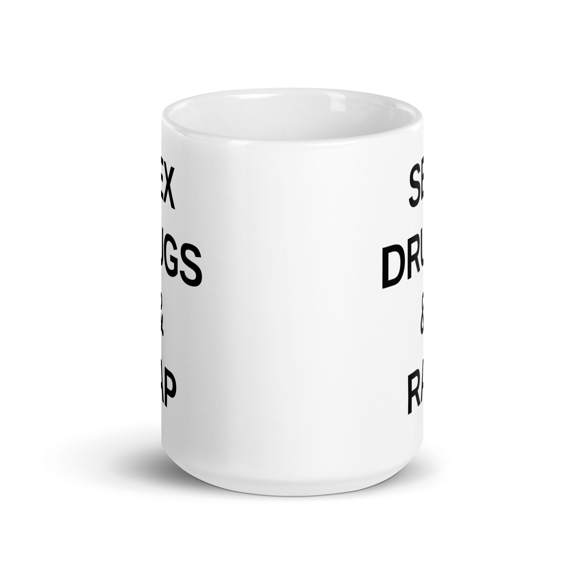 SEX DRUGS RAP (in black letters) coffee Mug - Image 6