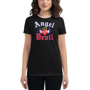 ANGEL or DEVIL Heart Halo Angel Wings Women's t-shirt