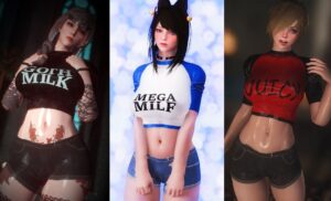 GRIM Mega Milk: Goth Milk, Mega MILF, Juicy shirt manga anime hentai