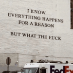 I Know Everything Happens For A Reason But What The Fuck wall meme