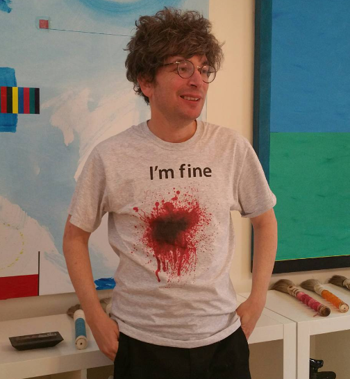 I'm fine bullet wound t-shirt as worn by James Altrucher