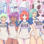 MEGA MILK shirt anime meme Mini Milk, Lactose Intolerant, MILK, Giga Milk, Cow hentai manga anime