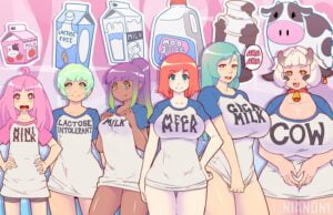 MEGA MILK shirt anime meme Mini Milk, Lactose Intolerant, MILK, Giga Milk, Cow hentai manga anime