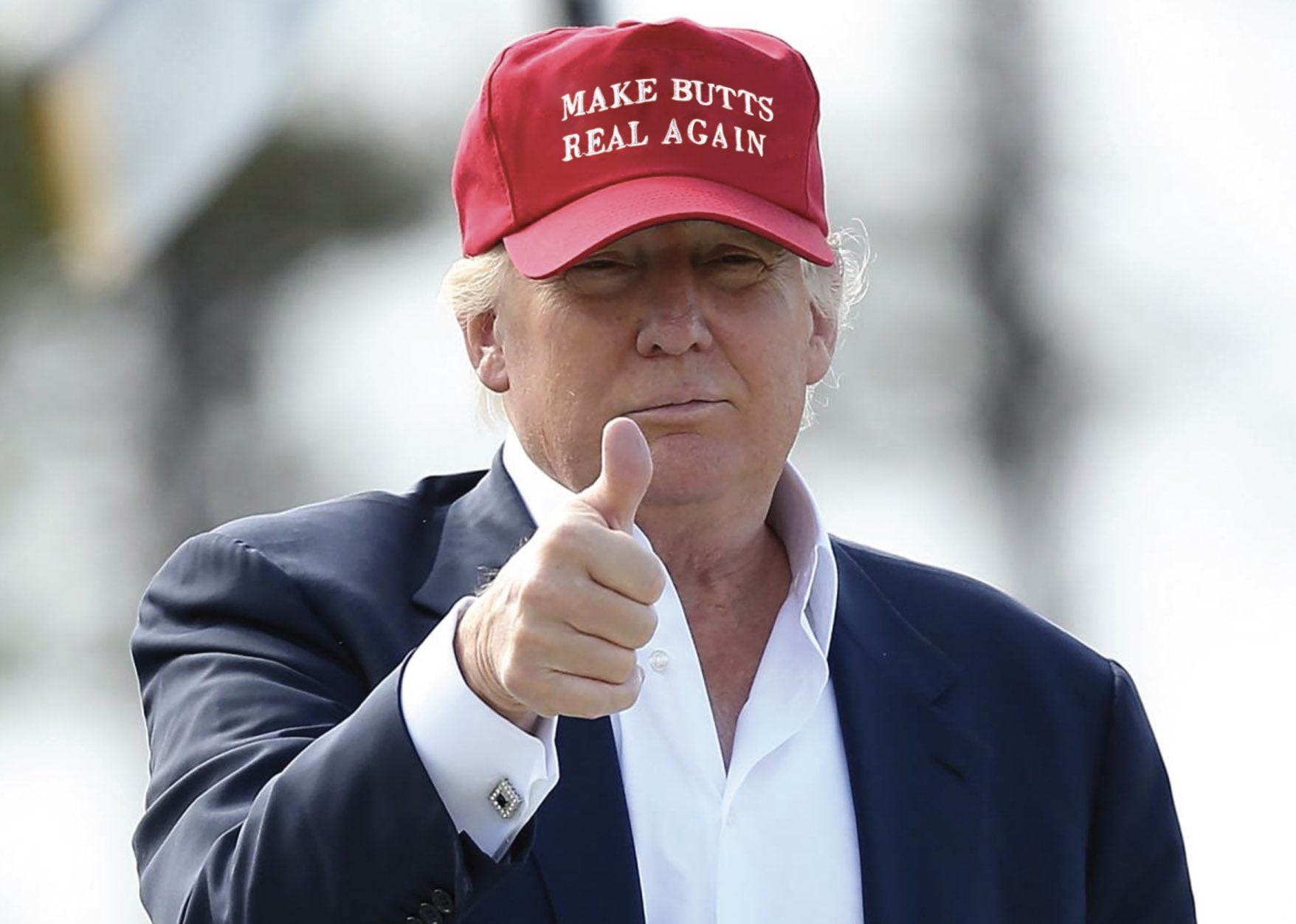 Make Butts Real Again Donald Trump MAGA red hat parody