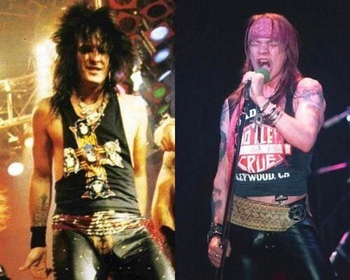 Motley Crue wearing Guns N Roses and vice versa