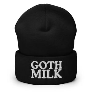 GOTH MILK Cuffed Beanie (Embroidered)