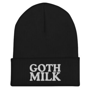 Alternative view of GOTH MILK Cuffed Beanie (Embroidered)