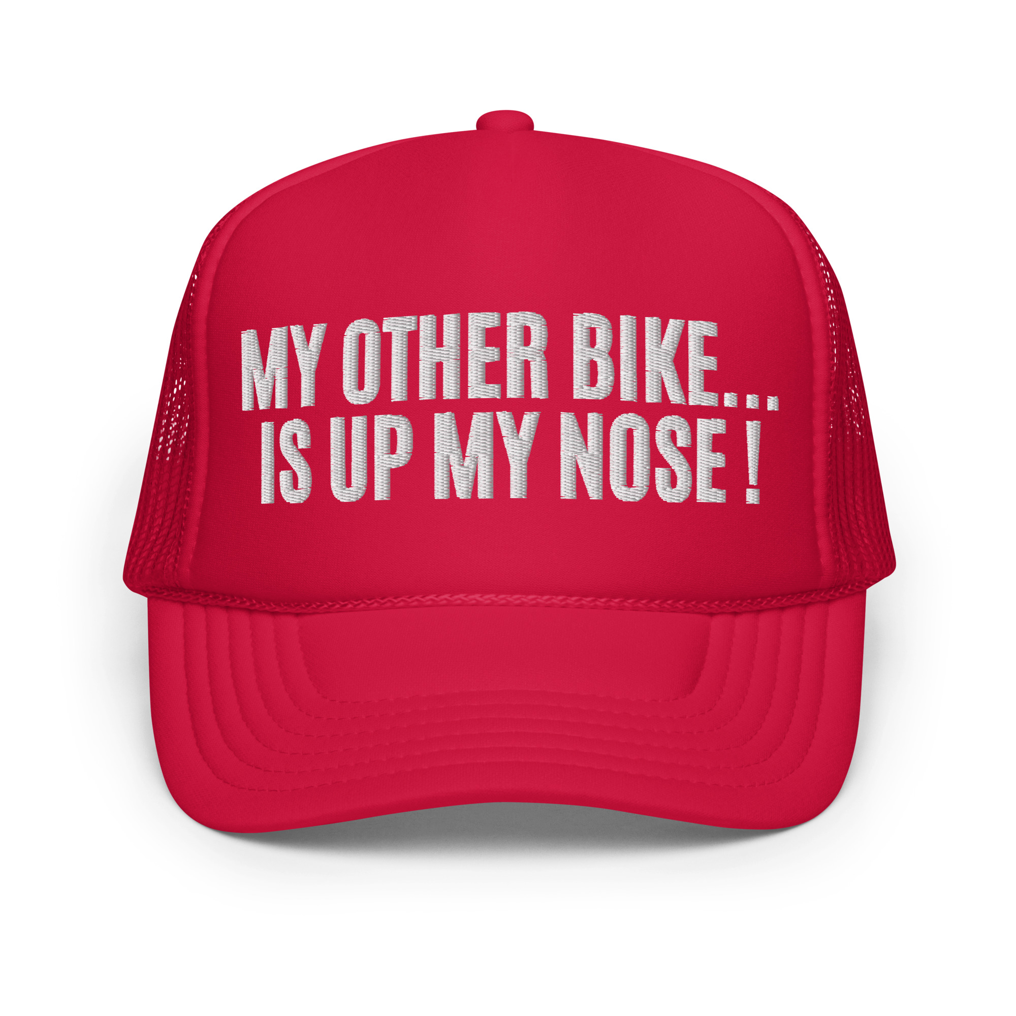 MY OTHER BIKE IS UP MY NOSE trucker hat - Image 4