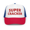 SUPER CRACKER Red White and Blue Embroidered Trucker Hat