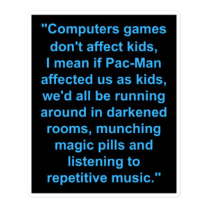 Computer games Pac-Man Rave Festival sticker