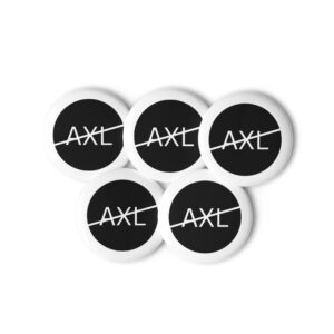 Anti-AXL Set of 5 pin buttons