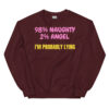 98% Naughty 2% Angel Sweatshirt