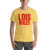 LOIS RULES t-shirt (red on Yellow)