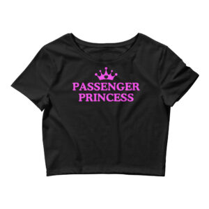 PASSENGER PRINCESS - Princess Crown Crop Top (Pink on Black)