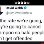 Cancel shampoo so bald people don't get offended - David Webb tweet
