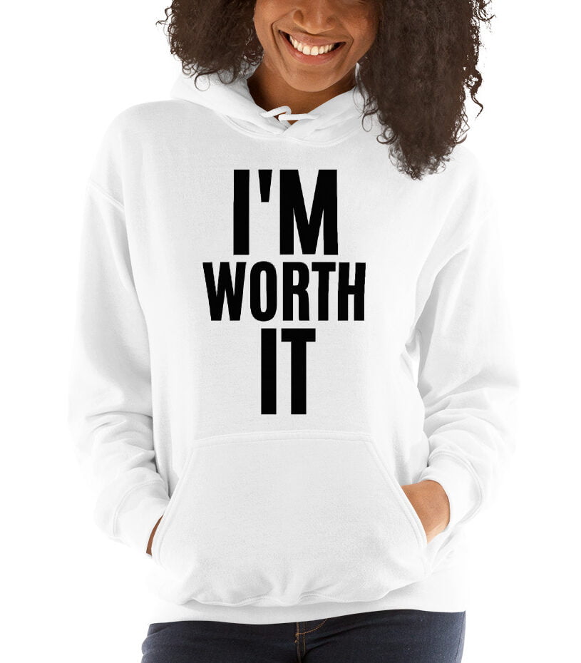 Celine Dion I'M WORTH IT White Hoodie