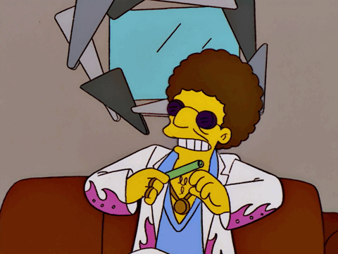 Disco Cocaine Sugar The Simpsons GIF