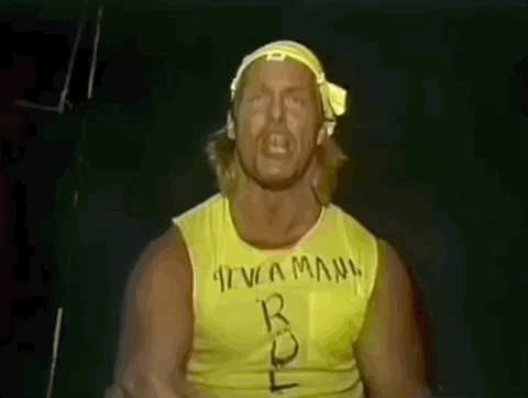 ECW Steve Austin imitating Hulk Hogan GIF