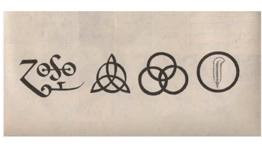 Led Zeppelin four occult symbols on the inside sleeve of Led Zeppelin's fourth album