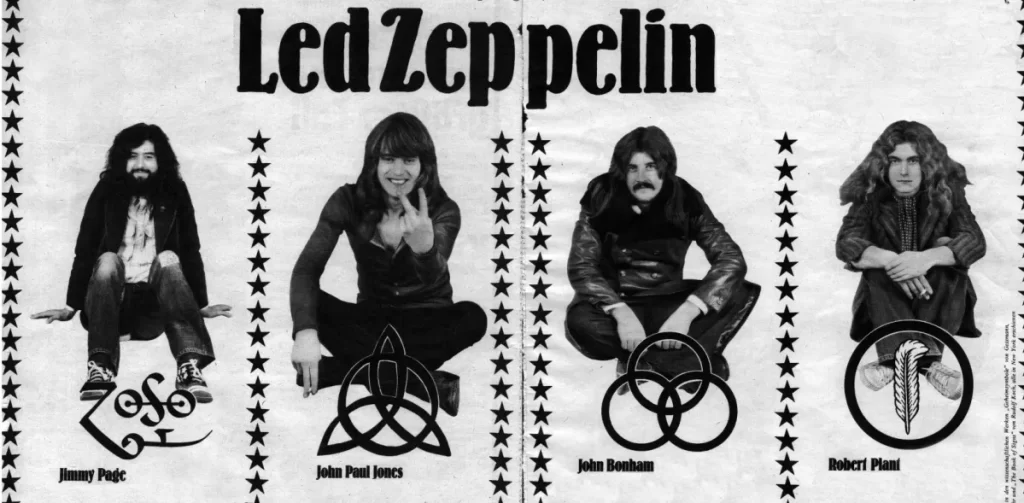 Led Zeppelin occult symbols 1971