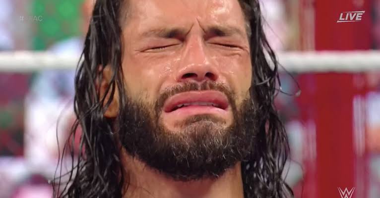 Roman Reigns crying some more