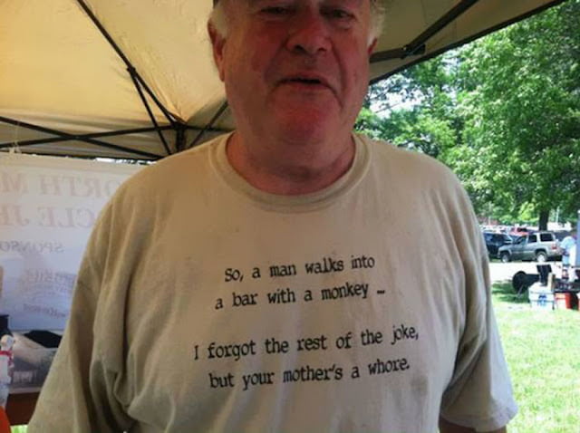 So a man walks into a bar with a monkey I forgot the rest of the joke but your mother’s a whore T-shirt