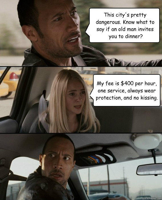 The Rock car passenger meme