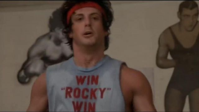 Win Rocky Win blue shirt in Rocky II