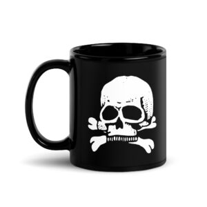 Heavy Metal Skull Black Glossy Mug