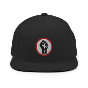 BLACK POWER - BLACK FIST Flat Brim Hat (Embroidered)