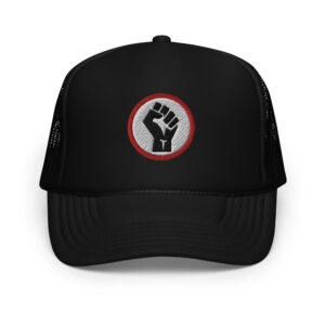 BLACK POWER - BLACK FIST Embroidered trucker hat