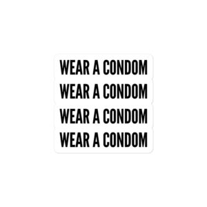 Alternative view of WEAR A CONDOM Sticker Pack