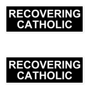 RECOVERING CATHOLIC Black Sticker Pack