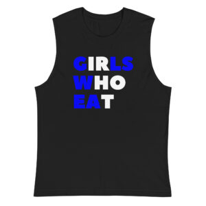 Dani Speegle GIRLS WHO EAT (in white and blue letters) Muscle Shirt