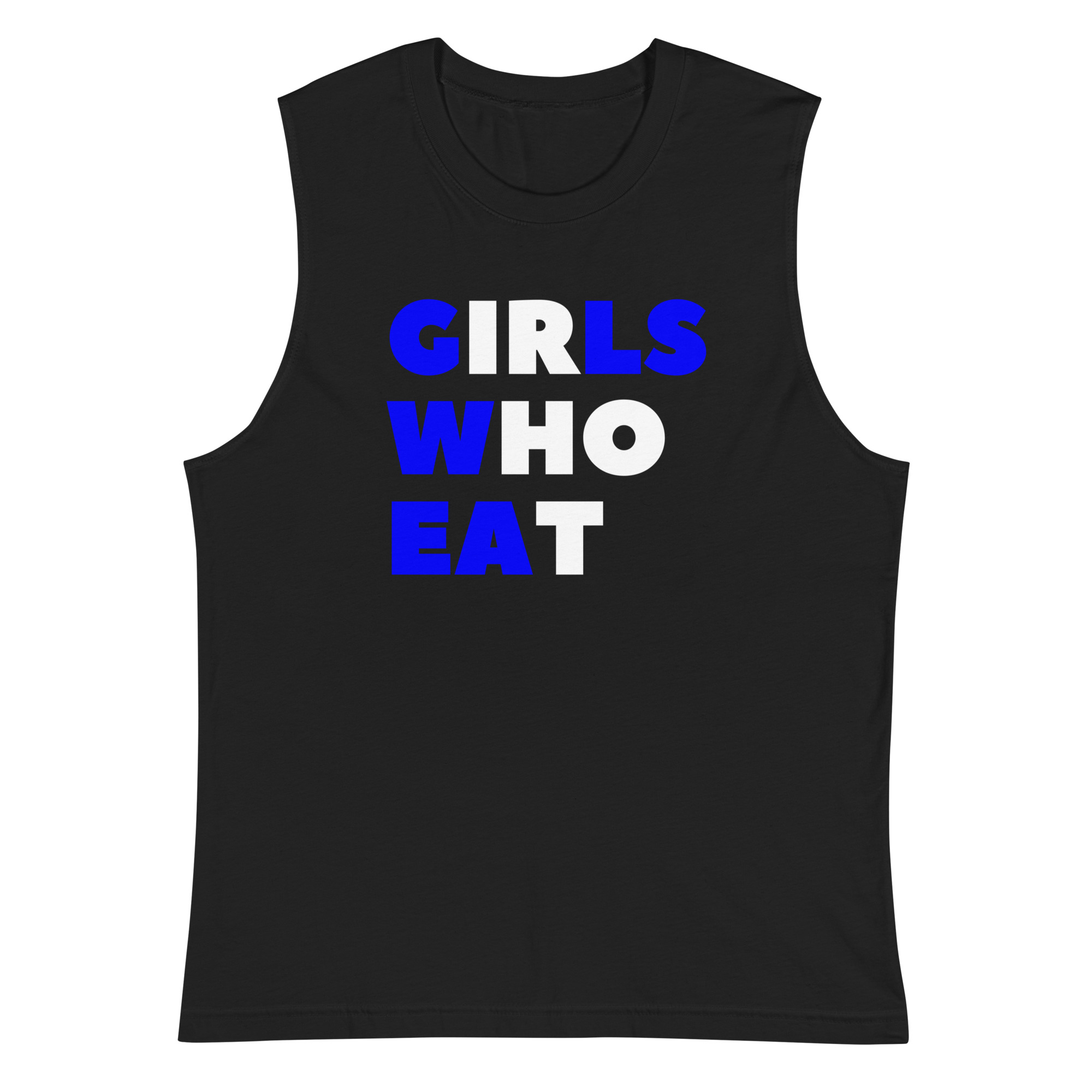 Dani Speegle GIRLS WHO EAT (in white and blue letters) Muscle Shirt ...